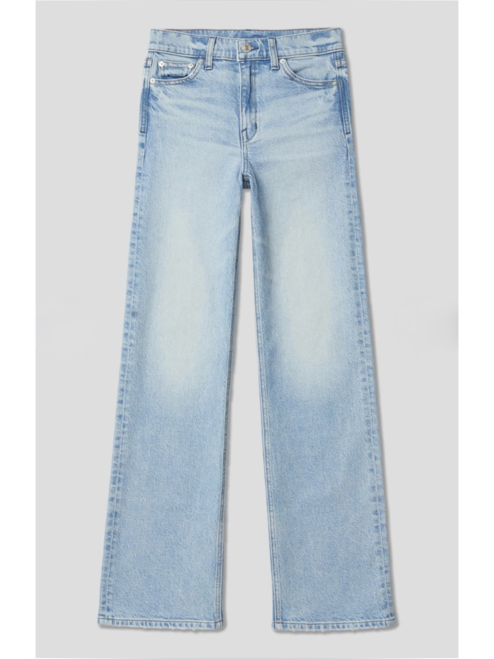 AYR | The Secret Sauce Wide Straight Jeans in Hero Baby (Light Wash), Size 27 L